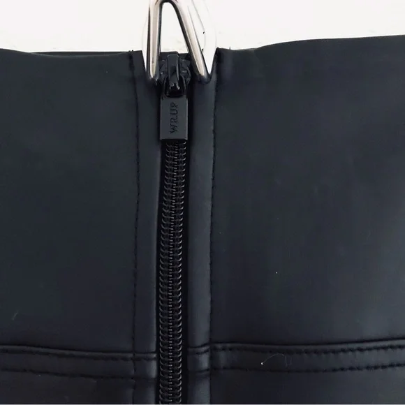 FREDDY WRUP Faux Leather High Waisted Pants Ankle Length Black - Picture 8 of 16